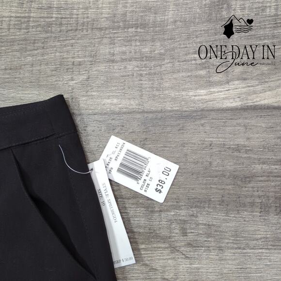 Larry Levine Straight Leg Dress Pants Size 10 - Picture 2 of 6